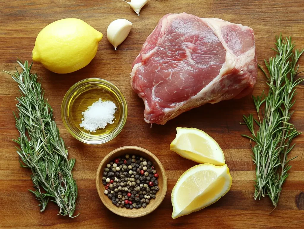 Zutaten für eine aromatische Marinade für Lammkeule